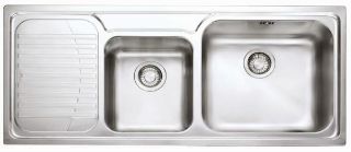 Picture of Franke Galassia Double Bowl Inset Sink LHD Stainless Steel Pack