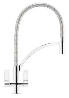 Picture of Franke Zelus 2 Handle Mixer Tap With Removeable Hose Chrome Spring
