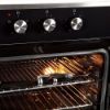 Picture of NordMende B/I 65L S/Steel & Black Glass Single Fan Oven & Grill & Timer