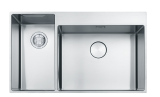 Picture of Franke Box Centre Double Bowl Slim-Top Sink LHSB Stainless Steel