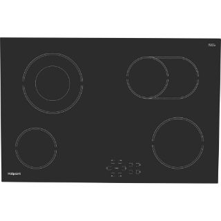 Picture of Hotpoint 77cm 4 Zone Ceramic Hob + Oval Dual Zone Black Glass
