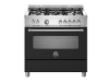 Picture of Bertazzoni Master 90cm Range Cooker Single Oven Dual Fuel Matt Black