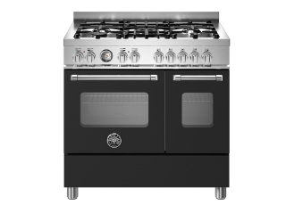 Picture of Bertazzoni Master 90cm Range Cooker Twin Oven Dual Fuel Matt Black