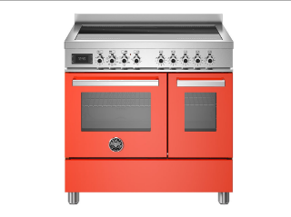 Picture of Bertazzoni Professional 90cm Range Cooker Twin Oven Induction Gloss Orange