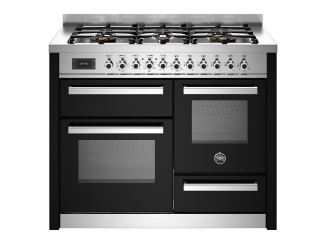 Picture of Bertazzoni Professional 110cm Range Cooker XG Oven Dual Fuel Gloss Black