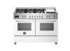 Picture of Bertazzoni Professional 120cm Range Cooker Twin Oven Dual Fuel Gloss White