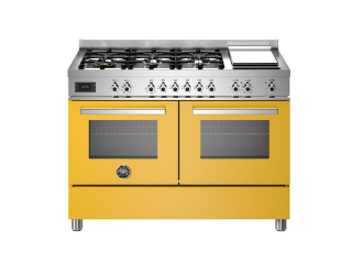 Picture of Bertazzoni Professional 120cm Range Cooker Twin Oven Dual Fuel Gloss Yellow