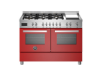 Picture of Bertazzoni Professional 120cm Range Cooker Twin Oven Dual Fuel Gloss Red