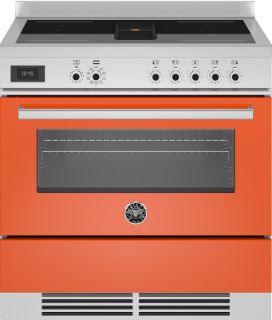 Picture of Bertazzoni Professional 90cm Range Cooker Single Aspirating Induction Gloss Orange