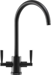 Picture of Franke Olympus Swan Neck Lever Handles Tap Matt Black