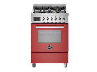 Picture of Bertazzoni  Professional 60cm Cooker Single Oven Dual Fuel Gloss Red