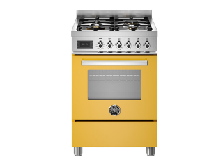 Picture of Bertazzoni Professional 60cm Cooker Single Oven Dual Fuel Gloss Yellow