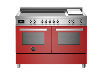 Picture of Bertazzoni Professional 120cm Range Cooker Twin Oven Induction Gloss Red