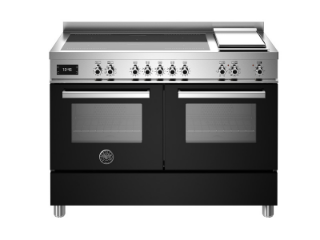 Picture of Bertazzoni Professional 120cm Range Cooker Twin Oven Induction Gloss Black