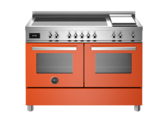 Picture of Bertazzoni Professional 120cm Range Cooker Twin Oven Induction Gloss Orange