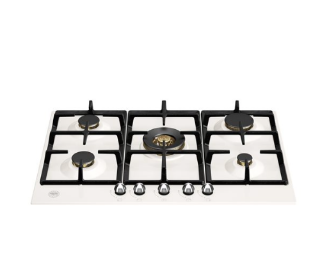 Picture of Bertazzoni Heritage Series 75cm Gas Hob with Wok Burner Ivory Chrome