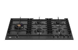 Picture of Bertazzoni Modern Series 90cm Gas Hob with Left Wok Burner Matt black