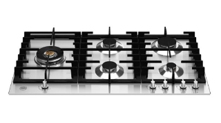 Picture of Bertazzoni Modern Series 90cm Gas Hob with Left Wok Burner Stainless Steel