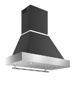 Picture of Bertazzoni Heritage Chimney Hood 100cm Wall Mounted Black