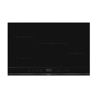 Picture of De Dietrich 80cm Induction Hob 4 Zones Black & Stainless Steel Strip