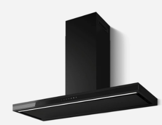 Picture of Elica 120 x 50cm Element Island Hood  Black Soft Touch Effect and Black Glass