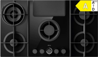 Picture of Elica 88cm Nikolatesla FLAME EVO 4 x Zone Back Out Aspirating Hob Black